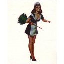 D&eacute;calcomanie Pin Up retro Reproduction d&eacute;calco vespa DL10