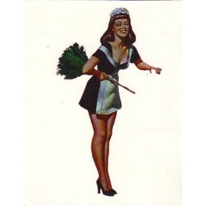 D&eacute;calcomanie Pin Up retro Reproduction d&eacute;calco vespa DL10