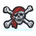 Patch ecusson skull pirate embl&egrave;me tete de mort