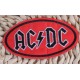 Patch ecusson AC DC hard rock black on red