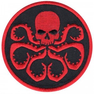 Patch ecusson thermocollant red skull marvel comics hydra 