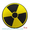 Patch ecusson nucl&eacute;are trisecteur danger radioactif nucl&eacute;aire