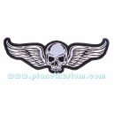 Patch ecusson skull wings biker tete de mort ail&eacute;e grand dos