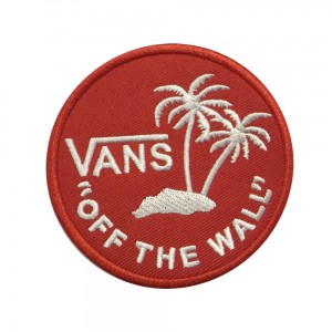 Patch ecusson vans themocollant off the wall surf palmiers red