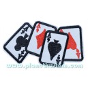 Patch ecusson thermocollant carr&eacute; as pocker 4 as