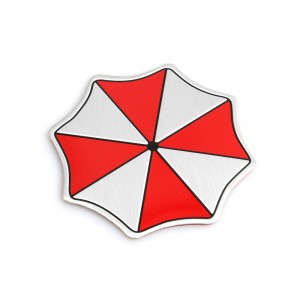 Sticker autocollant umbrella corporation logo embleme badge 3d m&eacute;tal