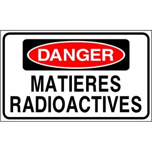 Sticker danger matieres radioactives nucl&eacute;aire zone zombie 25