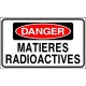 Sticker danger matieres radioactives nucl&eacute;aire zone zombie 25