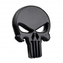 Sticker autocollant skull the punisher black badge 3d m&eacute;tal 5