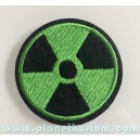 Patch ecusson nucl&eacute;are trisecteur danger radioactif nucl&eacute;aire vert