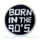 Patch ecusson thermocollant born in the 90 s n&eacute;e en 90 geek