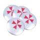 Lot de 4 sticker badge centre de roue voiture umbrella corporation logo rond badge 3d m&eacute;tal