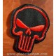 Patch ecusson punisher t&ecirc;te de mort skull marvel geek rouge