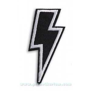 Patch ecusson flash eclaire army arm&eacute;e miltaire military noir gris