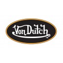 Sticker vondutch ovale signature blanche fond noir tour jaune von dutch 14