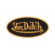 Sticker vondutch ovale signature jaune fond noir tour jaune von dutch 15