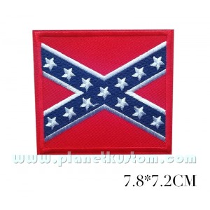 Patch ecusson drapeau rebel sudiste conf&eacute;d&eacute;r&eacute; general lee redneck sud