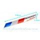 Sticker autocollant badge alu 3D m&eacute;tal drapeau France motorsport 31