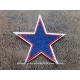 Patch ecusson jeans star etoile polaire jean bord&eacute; rouge et blanc 