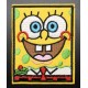 Patch ecusson thermocollant bob l'&eacute;ponge bob the sponge rectangle