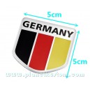 Sticker autocollant badge alu 3D m&eacute;tal fanion Allemagne germany 34 