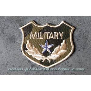 Patch ecusson thermocollant military blue star etoile bleu arm&eacute;e kaki