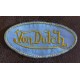 Patch ecusson von Dutch signature ovale dor&eacute; fond bleu moyen old stock rare
