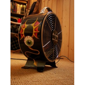 Ventillateur type vintage Strip&eacute; &agrave; la main vondutch