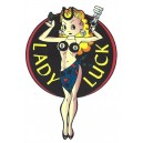 D&eacute;calcomanie Pin Up sexy radio retro Reproduction d&eacute;calco vespa  DL66