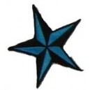 Patch &eacute;toile nautique Bleu et noire oldschool