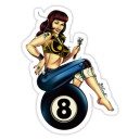 Sticker pin up m&eacute;ca sur 8 ball d.Vicente 4