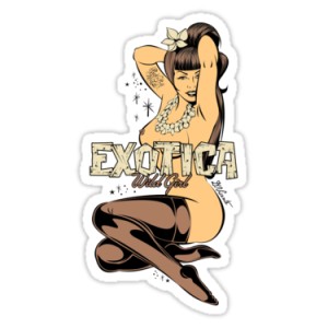Sticker pin up exotica tattoo girl d.Vicente 28