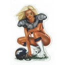 Sticker Rare Pin Up am&eacute;rican football girl X0520